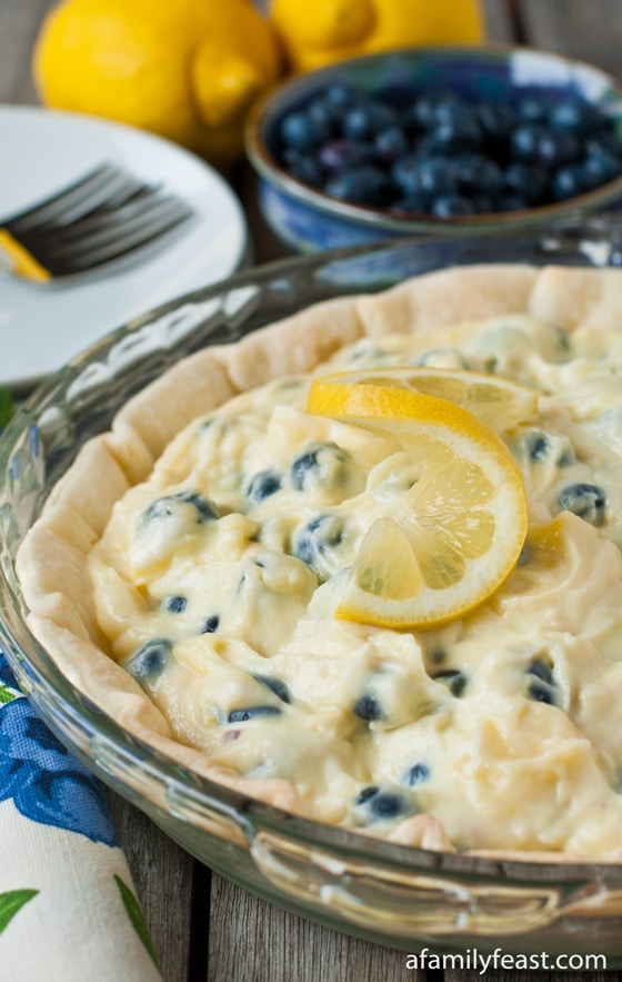 Lemon Blueberry Cream Pie