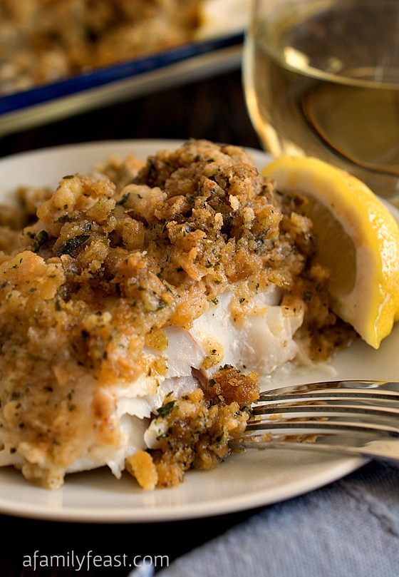 Cheesy Baked Stuffed Cod