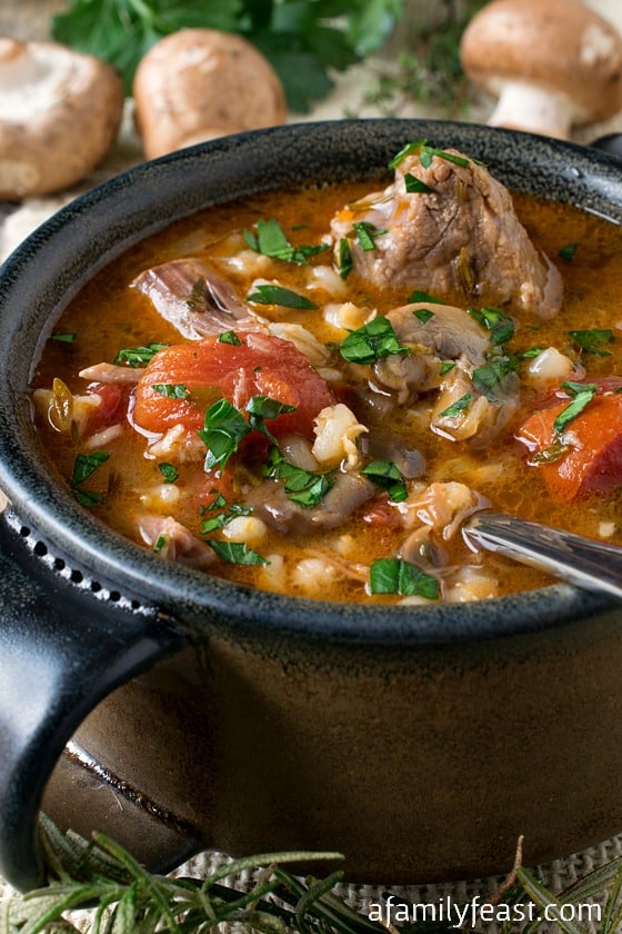 Lamb, Tomato and Barley Soup A Family Feast