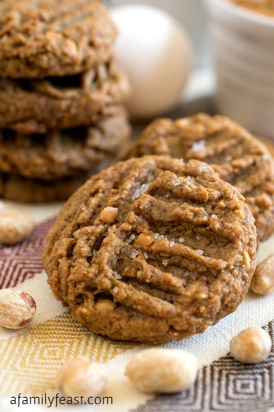 Flourless Peanut Butter Cookies with Sea Salt A Family Feast