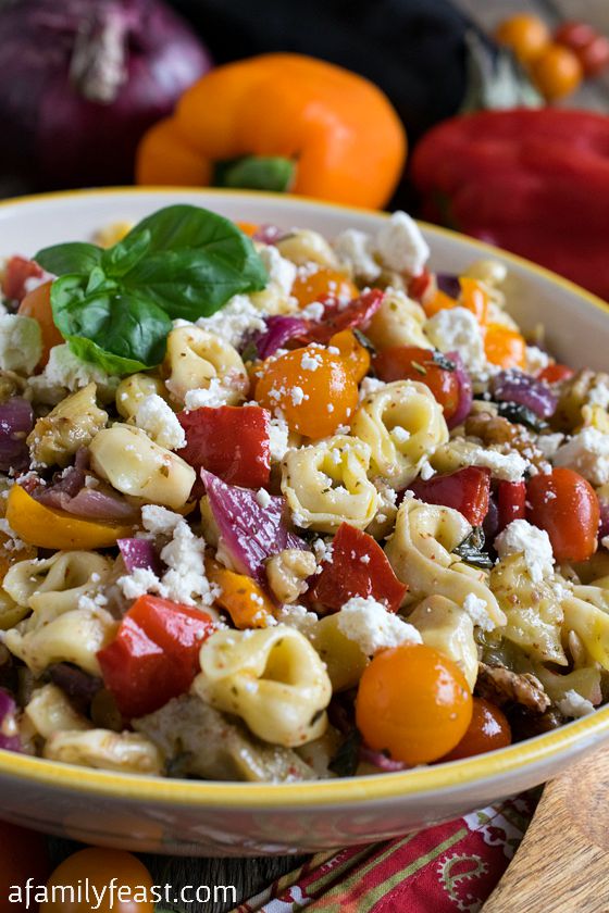 Tortellini Salad with Roasted Vegetables A Family Feast