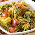 Whole30 Spaghetti Squash with Pesto - A Family Feast
