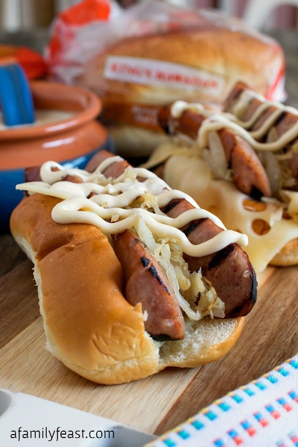 Grilled Kielbasa Rolls with White Barbecue Sauce A Family Feast