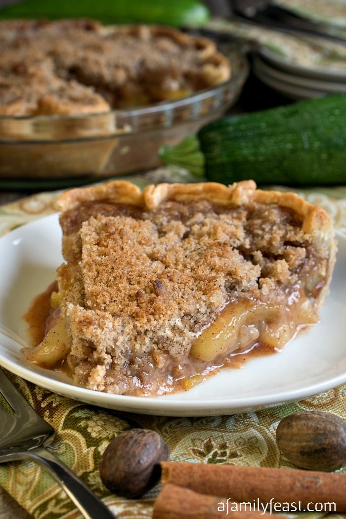 Mock Apple Crumb Pie (Made with Zucchini) A Family Feast