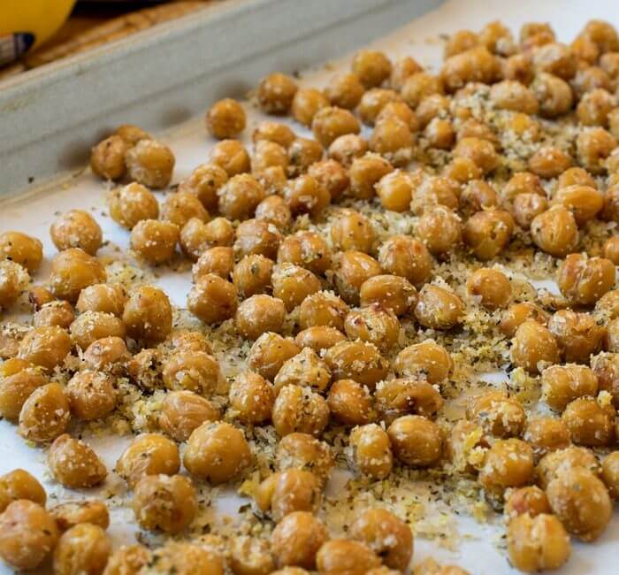 Crispy Parmesan Chickpeas