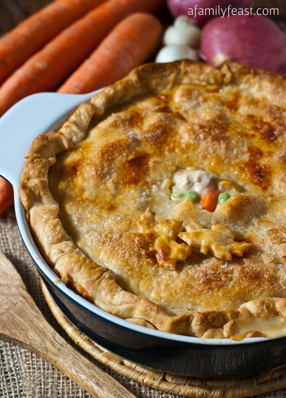 Turkey Pot Pie - The best recipe you'll ever make for Turkey Pot Pie! A great, delicious way to use up Thanksgiving leftovers - or make this with chicken instead and serve it year-round like we do!